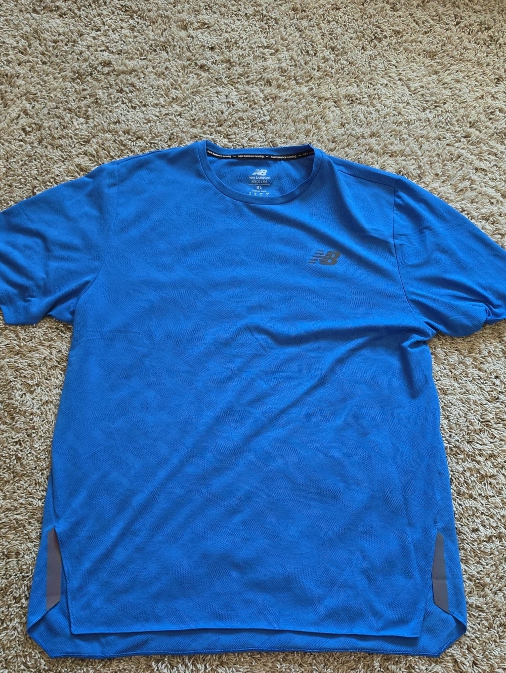 New Balance Men’s Bright Blue Short-Sleeve Athletic Tee XL